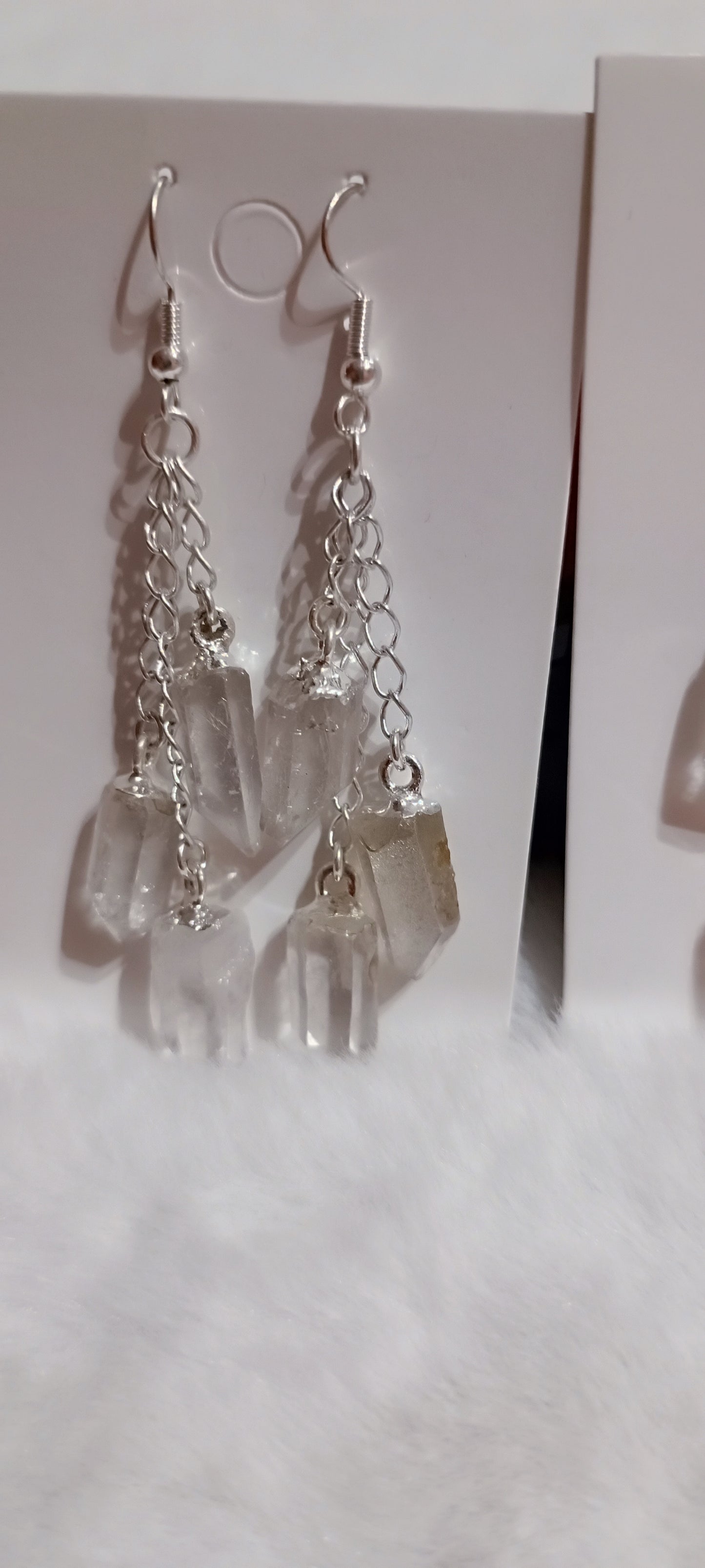 Pendientes 3 Cuarzos Cristal de Roca